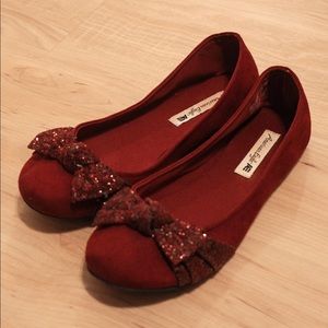 American Eagle Ruby Red Ballet Flats